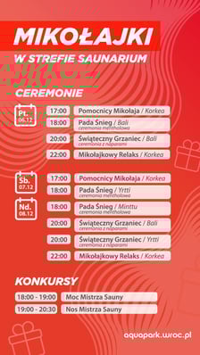 Mikołajkowy Weekend w Aquapark Wrocław. Co się będzie działo?