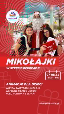 Mikołajkowy Weekend w Aquapark Wrocław. Co się będzie działo?