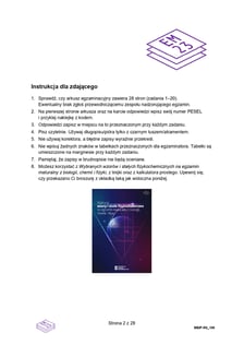 Matura próbna z biologii, poziom rozszerzony, arkusz z pytaniami