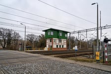 Nastawnia stacji Wrocław Leśnica (grudzień 2024)