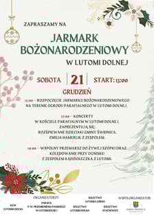 Program jarmarku w Lutomi, 21 grudnia