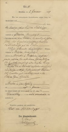 <p>Akt zgonu praprababci Umy Thurman - Karoline (ur. 1811 r. w&nbsp;<span style="color: #232323; font-family: 'Fira Sans', sans-serif; font-size: 18px;">M&uuml;nster, zmarła w&nbsp;</span><span style="color: #232323; font-family: 'Fira Sans', sans-serif; font-size: 18px;">1899 r. w Breslau).&nbsp;</span></p>