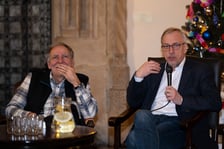 Premiera książki „Urządzamy Wrocław na nowo. Rada Miejska Wrocławia 1990-1994”. Bohdan Aniszczyk i Bogdan Zdrojewski, w latach 1990-2001 prezydent Wrocławia, a dzisiaj europoseł