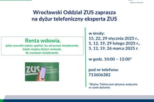 Renta wdowia: dyżury telefoniczne