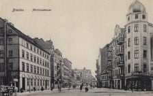 Widok na ulicę Jedności Narodowej na początku XX wieku