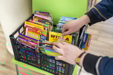 Kiermasz książek w bibliotece przy ul. Szewskiej 78 we Wrocławiu