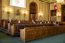 Szkolenie dla osiedlowych radnych ze składania wniosków do Funduszu Osiedlowego. 29 stycznia, sala sesyjna w Ratuszu