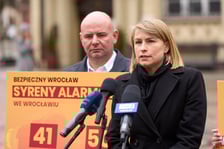 Nowe syreny alarmowe we Wrocławiu - konferencja prasowa 31.01.2025 r.
