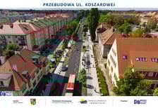 Wizualizacja przedstawia ulicę Koszarową po remoncie