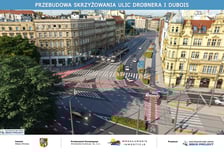 Wizualizacja węzła przesiadkowego na Dubois przy skrzyżowaniu z Dubois