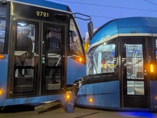 Zderzenie dwóch tramwajów na placu Dominikańskim we Wrocławiu