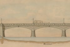 <p class="MsoNormal">Most Oławski na planie Kaumanna z 1881 roku</p>