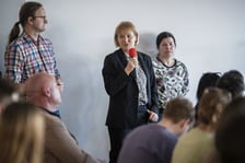 Spotkanie informacyjne w Zespole Szkolno-Przedszkolnym nr 25 przy ul. Asfaltowej poświęcone zmianom w kursowaniu autobusów po otwarciu trasy na Jagodno