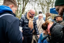 Odsłonięcie figurki krasnala Raciworka przy Kładce Złotnickiej
