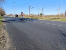 Mościckiego po wymianie nawierzchni, kwiecień 2025