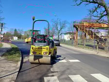 Mościckiego po wymianie nawierzchni, kwiecień 2025
