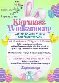 Program jarmarku wielkanocnego w Dziećmirowicach