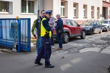 Akcja straży i policji przy III LO na Nadodrzu (12 kwietnia 2025)