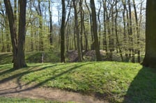 <p>Gr&oacute;dek typu motte Złotniki Małe w parku Złotnickim</p>
