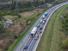 <p>Wypadek i utrudnienia w ruchu na Wschodniej Obwodnicy Wrocławia, 15.04.2025</p>