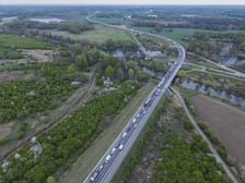 <p>Wypadek i utrudnienia w ruchu na Wschodniej Obwodnicy Wrocławia, 15.04.2025</p>