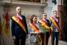 Pożegnanie Wojciecha Adamskiego w Kaplicy Rajców Miejskich Wrocławia w Kościele Garnizonowym