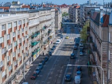 Ulica Nowowiejska z lotu ptaka