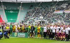 <p>Na zdjęciach mecz Śląska Wrocław z GKS Katowice na Tarczyński Arenie w sobotę 19 kwietnia</p>