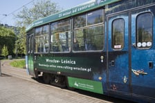 Tramwaj promujący Leśnicę i spływy kajakowe oraz pontonowe