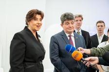 Otwarcie białej sali w XV LO, konferencja prasowa - 25.04.2025