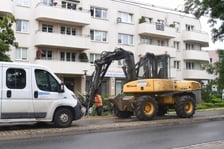 Budowa mijanki na ulicy Przyjaźni