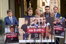 Kampania profrekwencyjna „Głosujemy na 100%” - konferencja prasowa, 07.05.2025
