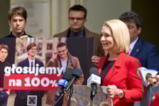 Kampania profrekwencyjna „Głosujemy na 100%” - konferencja prasowa, 07.05.2025