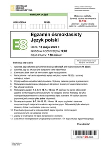 Egzamin ósmoklasisty 2025 - język polski