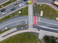 Trasa autobusowa na Jagodno z lotu ptaka