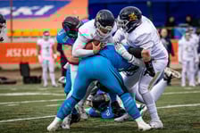 Panthers Wrocław pokonali Fehervar Enthroners 55:12 podczas pierwszego spotkania European League of Football 2025