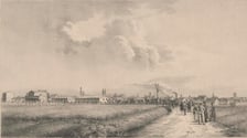 <p>Wizja pierwszego pociągu odjeżdżającego z Wrocławia, grafika powstała przed 1836 rokiem.</p>