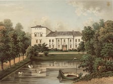 <p>Pałac w Tyńcu nad Ślęzą. Litografia powstała w latach 1862-1863.</p>
