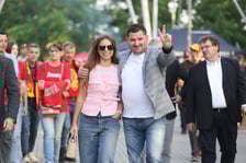 Kibice przed Stadionem Olimpijskim przed meczem Betard Sparta Wrocław - Włókniarz Częstochowa - 30 maja 2025 r.