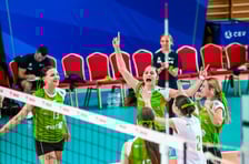 Młodziczki z EWL #Volley Wrocław z SP 97 we Wrocławiu podczas Młodzieżowych Mistrzostw Polski w Kleszczowie
