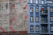 Kamienice przy Kurkowej w remoncie, czerwiec 2025