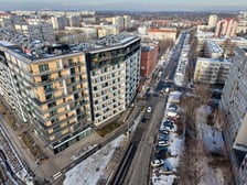 Ulica Poznańska z lotu ptaka. Zdjęcie z 5 stycznia