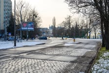 <p>Ulica Poznańska. Zdjęcie z 5 stycznia</p>