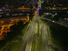 PKO Nocny Wrocław Półmaraton we Wrocławiu na zdjęciach z drona