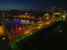 PKO Nocny Wrocław Półmaraton we Wrocławiu na zdjęciach z drona