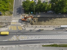 Remont torowiska na ulicy Kosmonautów