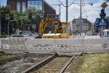 Remont torów na Oławskiej
