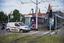 Awaria tramwaju na pl. Jana Pawła II