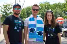 <p>Kibice na meczu Panthers Wrocław z Centurions Cologne</p>