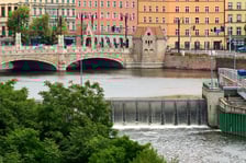 Panorama Wrocławia z Krupa Gallery znajdującej się na 8. piętrze budynku przy Księcia Witolda